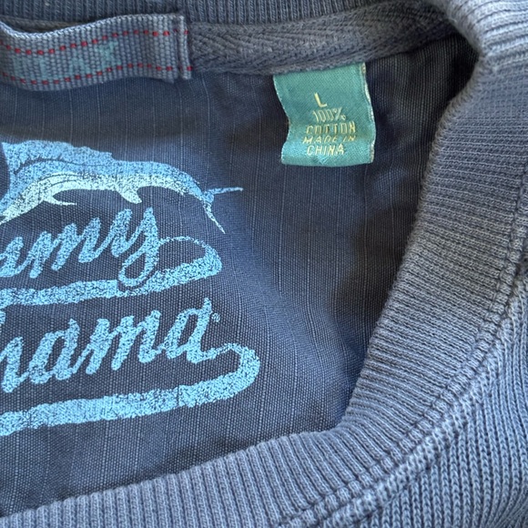 Tommy Bahama Men’s Blue Crew Neck 100% Cotton Pullover Sweatshirt Size Large - Picture 5 of 5